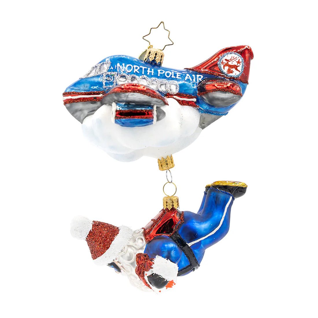 2026 Jolly Jumper Santa Ornament