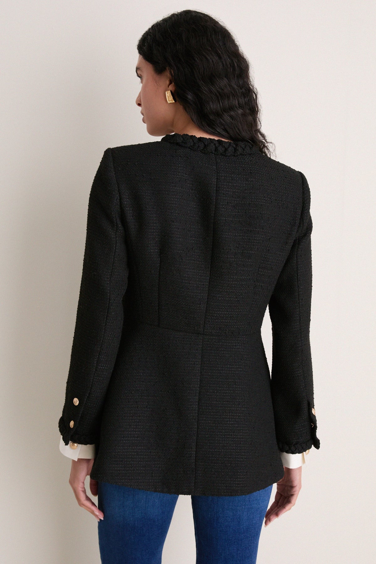 Black Braided Trim Shay Jacket