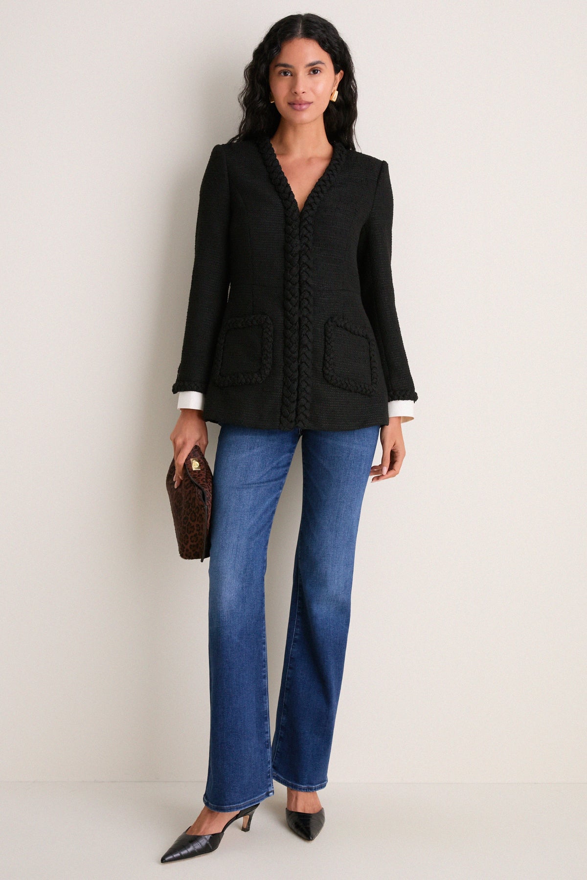 Black Braided Trim Shay Jacket