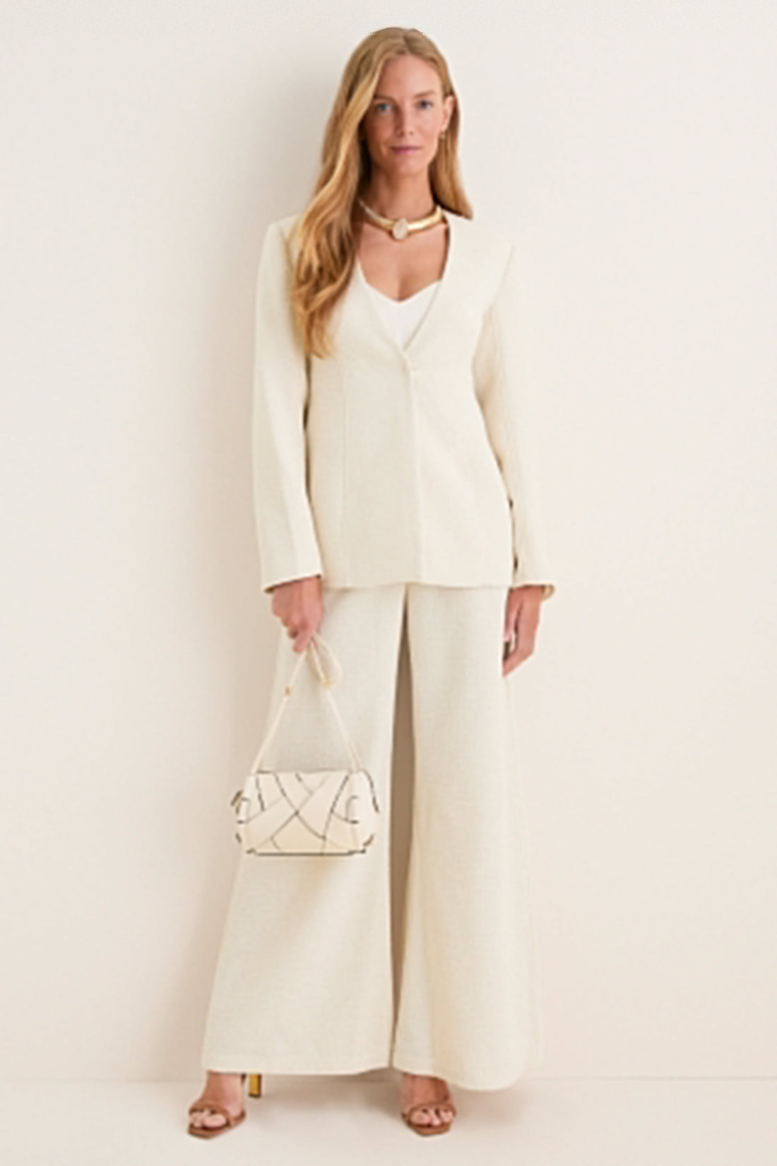 Textured Ivory Belora Jacket