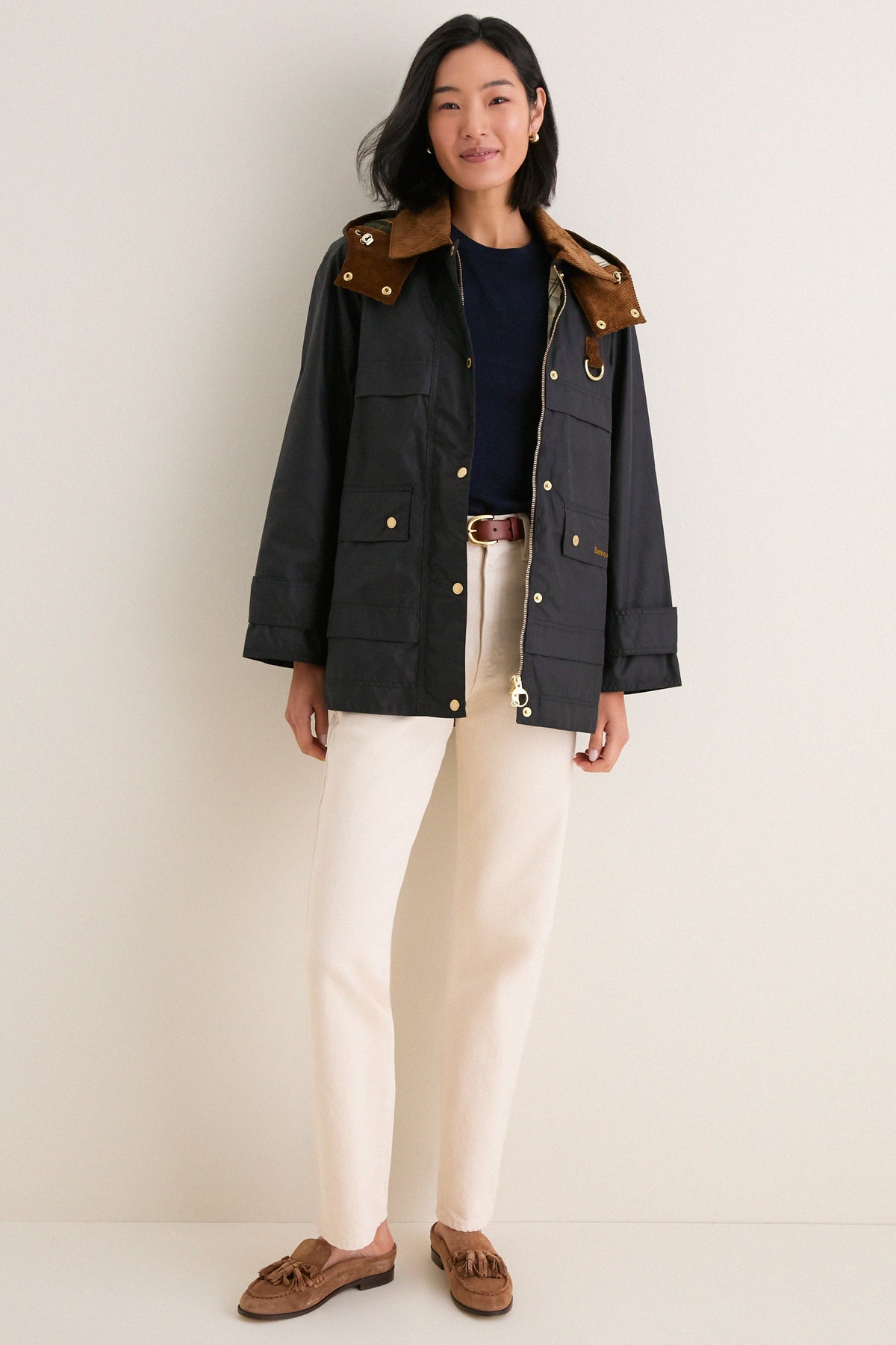 Exclusive Navy and Ancient Wrenwood Wax Jacket