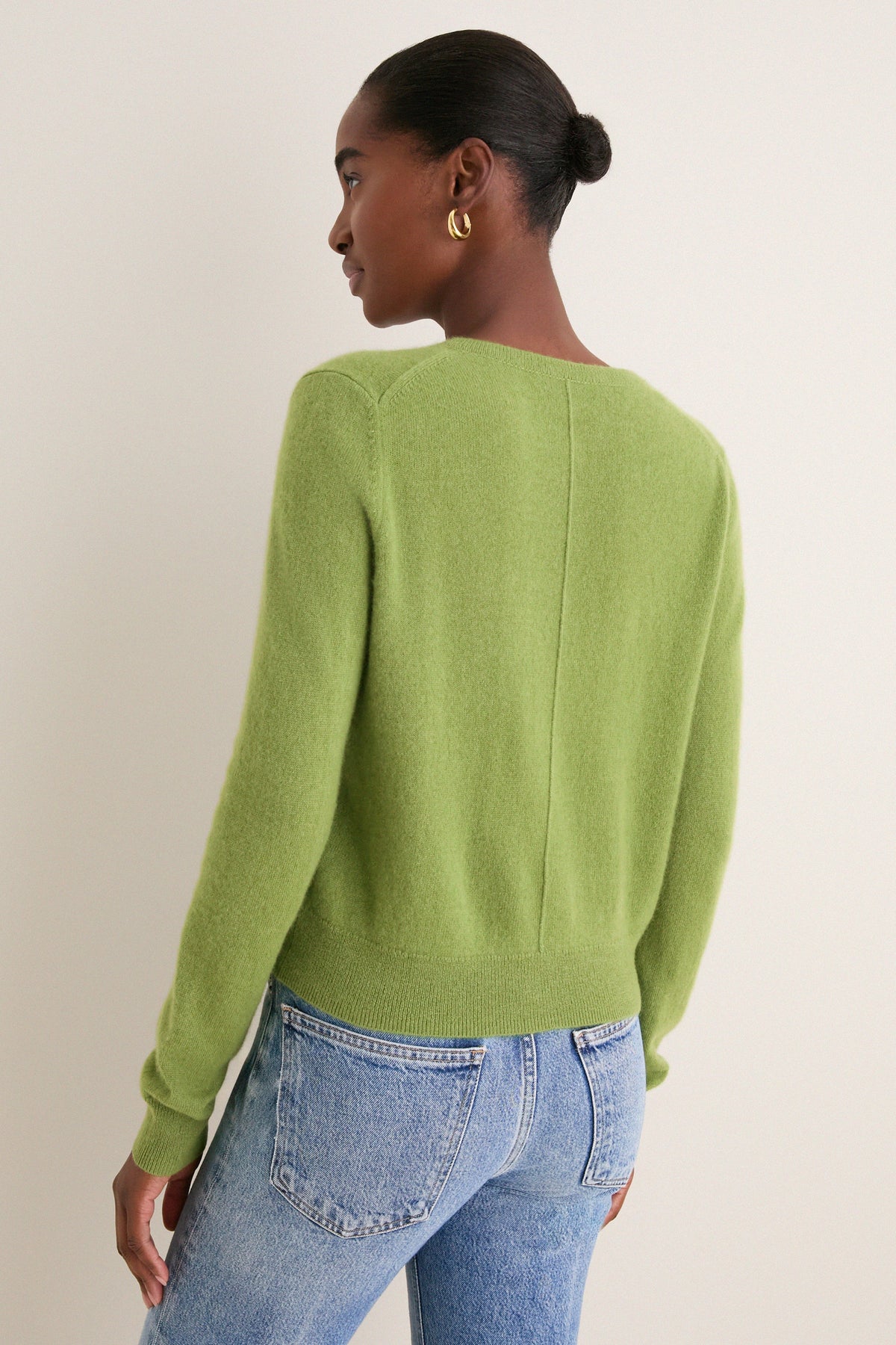 Peridot Cashmere Riley Cardigan