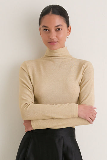 Champagne Sparkle Ellory Turtleneck