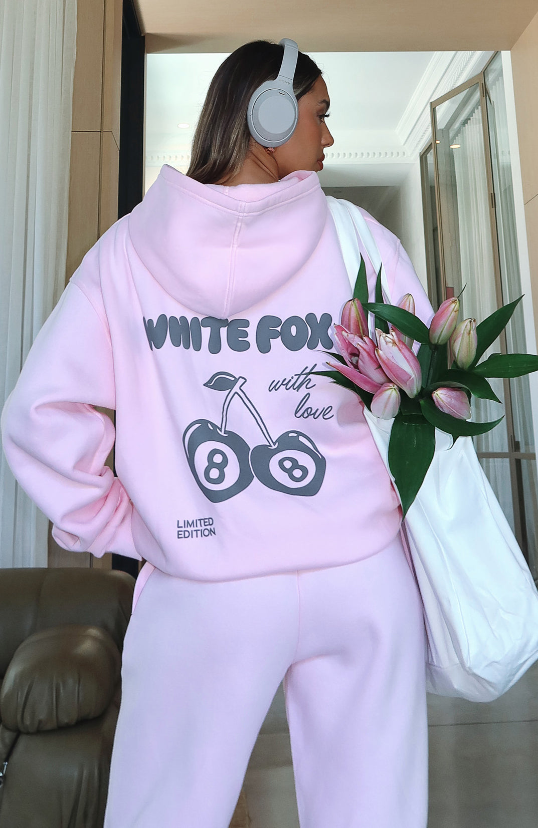 With Love In The Moment Oversized Hoodie Pink