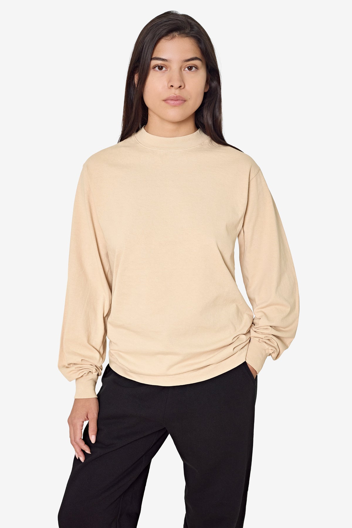 1807GD Unisex - 6.5oz Long Sleeve Garment Dye Crew Neck T-Shirt
