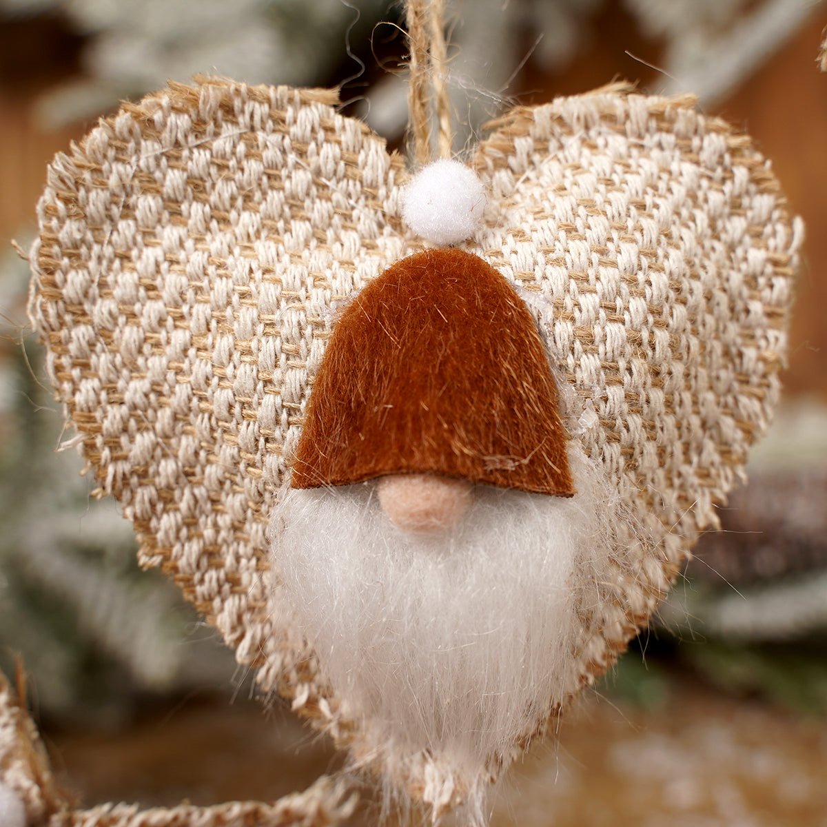 Burlap Gnome Ornament