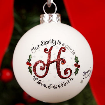 Family is a Circle H Christmas Ornament