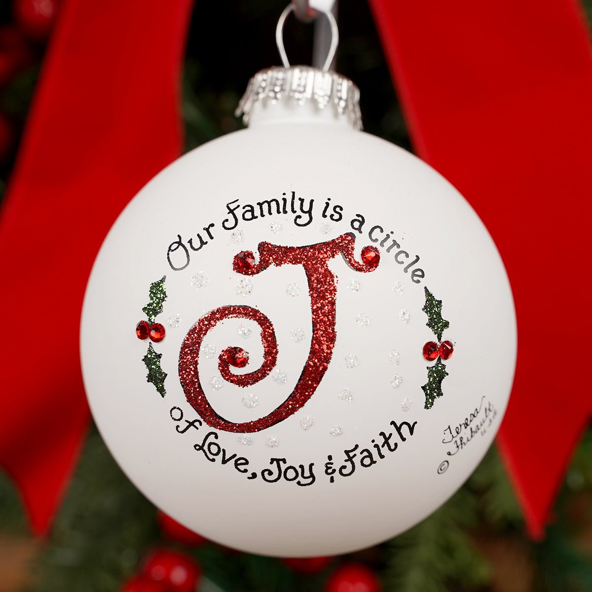Family is a Circle J Christmas Ornament