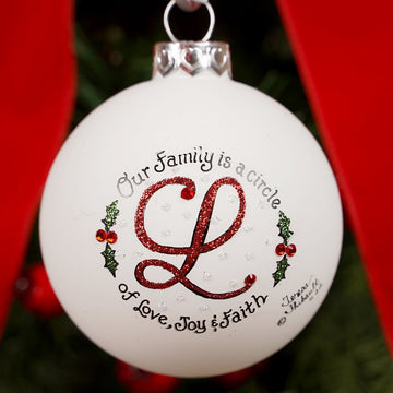 Family is a Circle L Christmas Ornament