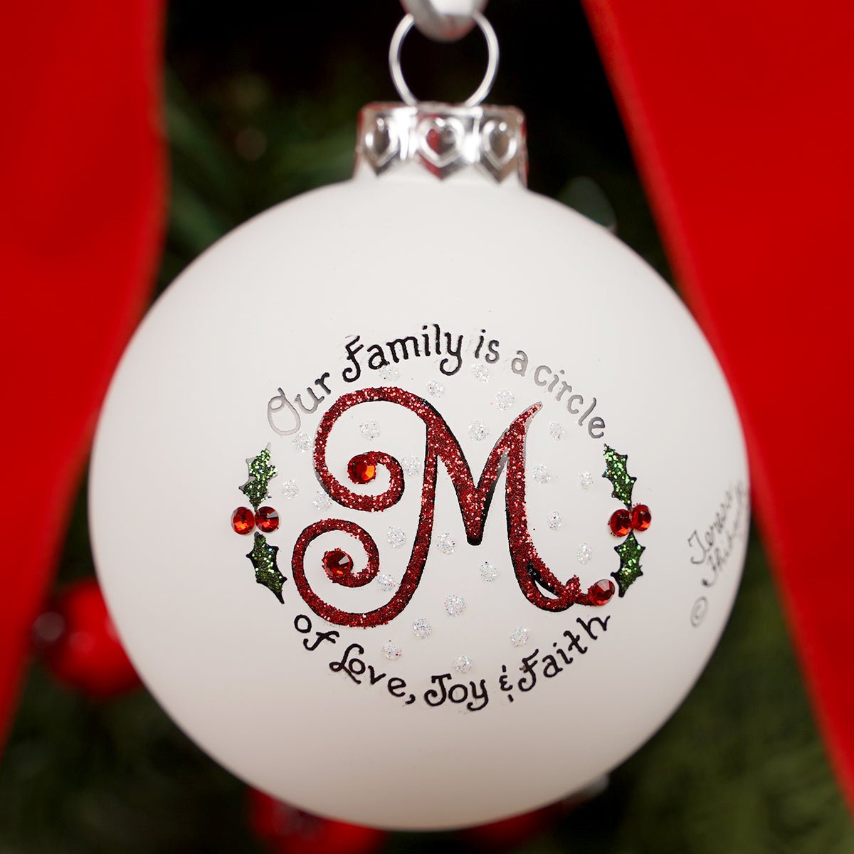 Family is a Circle M Christmas Ornament