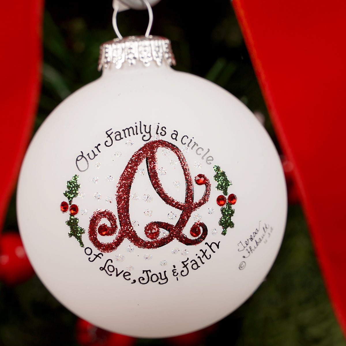 Family is a Circle Q Christmas Ornament