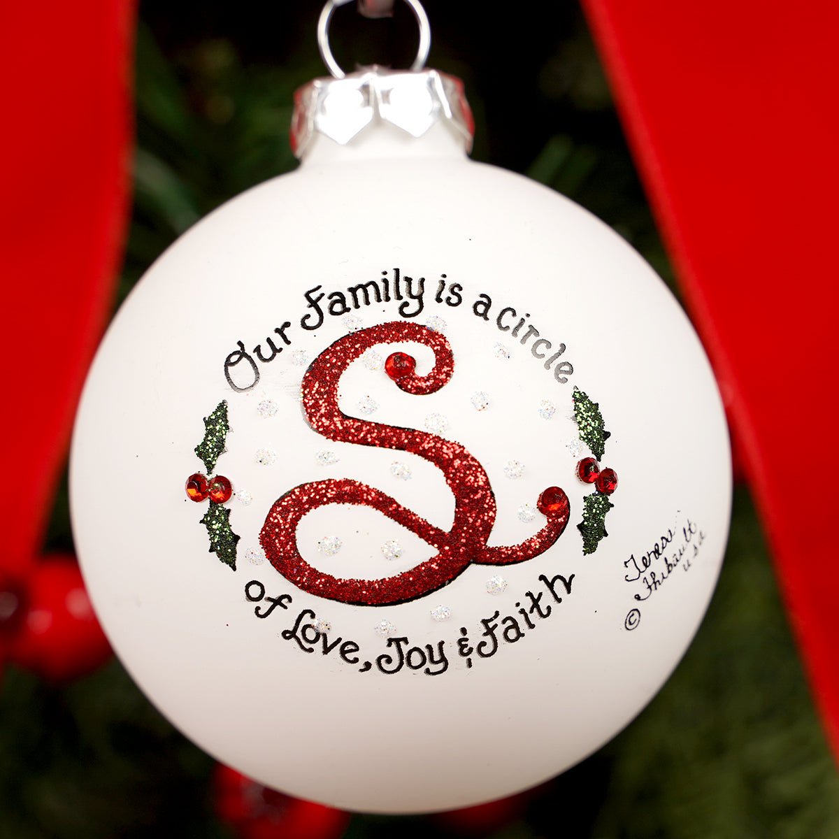 Family is a Circle S Christmas Ornament