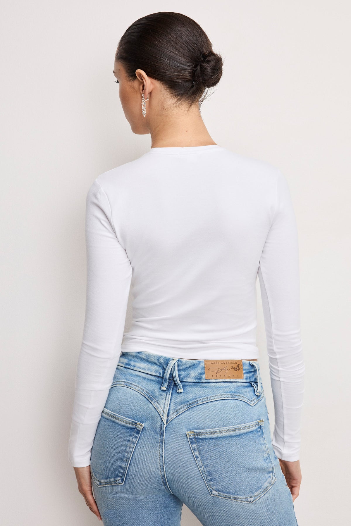 DOLLY BUTTERFLY SUPER STRETCH LONG SLEEVE | WHITE001
