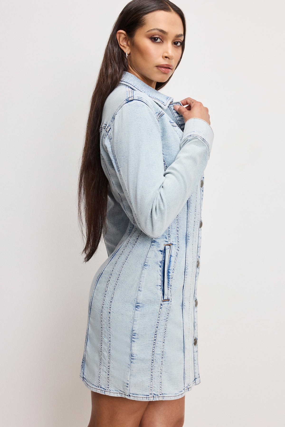 DOLLY DENIM CORSET DRESS | INDIGO1022