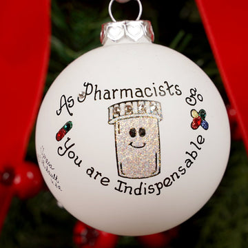 Pharmacist Hand Painted Christmas Ornament