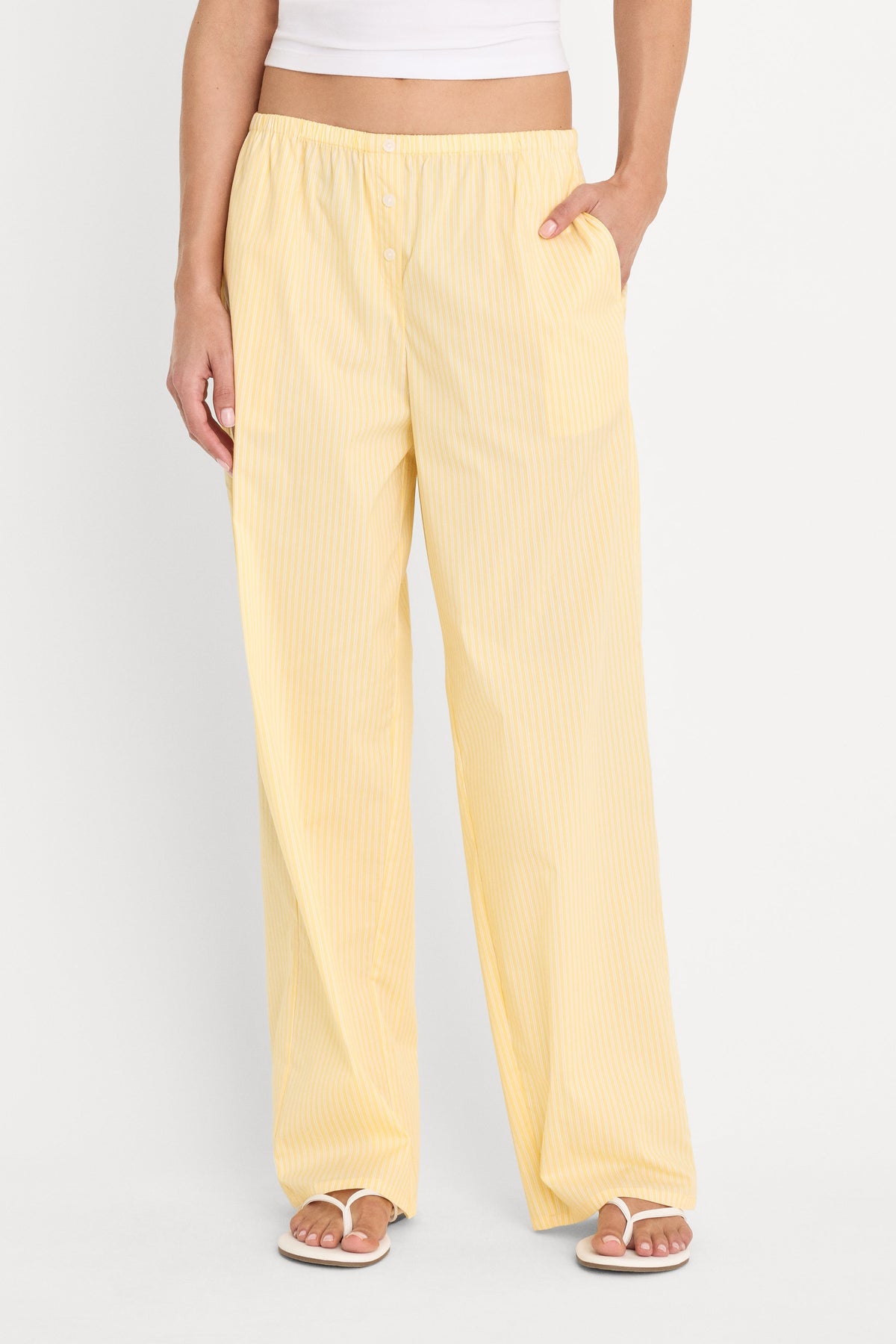 POPLIN PULL ON PANTS | BUTTERBEAM STRIPE