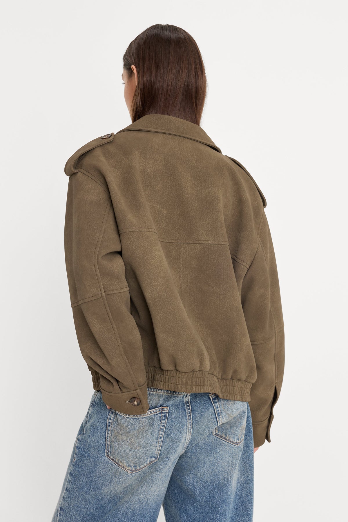 THE BETTER THAN LEATHER BOMBER JACKET | STONE