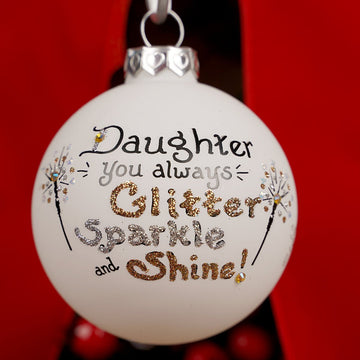 Daughter Shine Glitter Sparkle Ornament