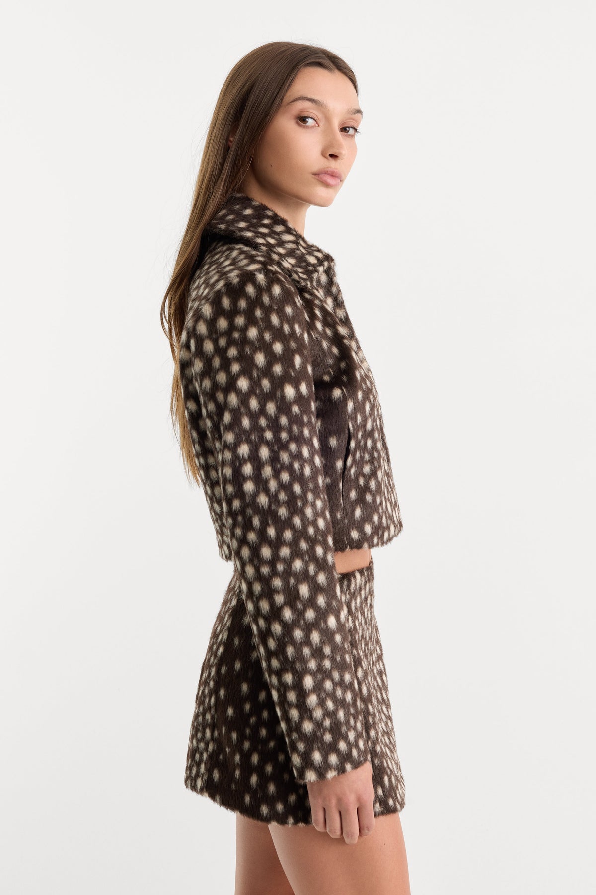 THE PONYHAIR SWING JACKET | DEEP CHOCOLATE FAWN