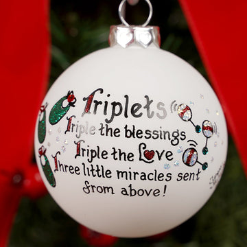Triplets Triple the Blessings Ornament
