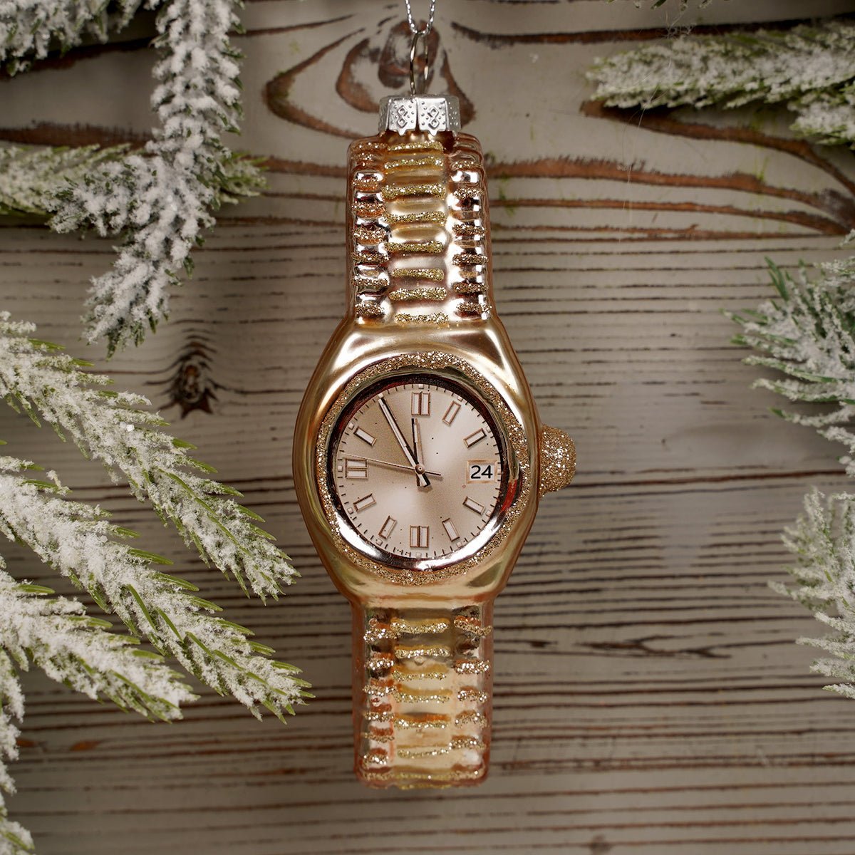 Glass Vintage Watch Christmas Ornament