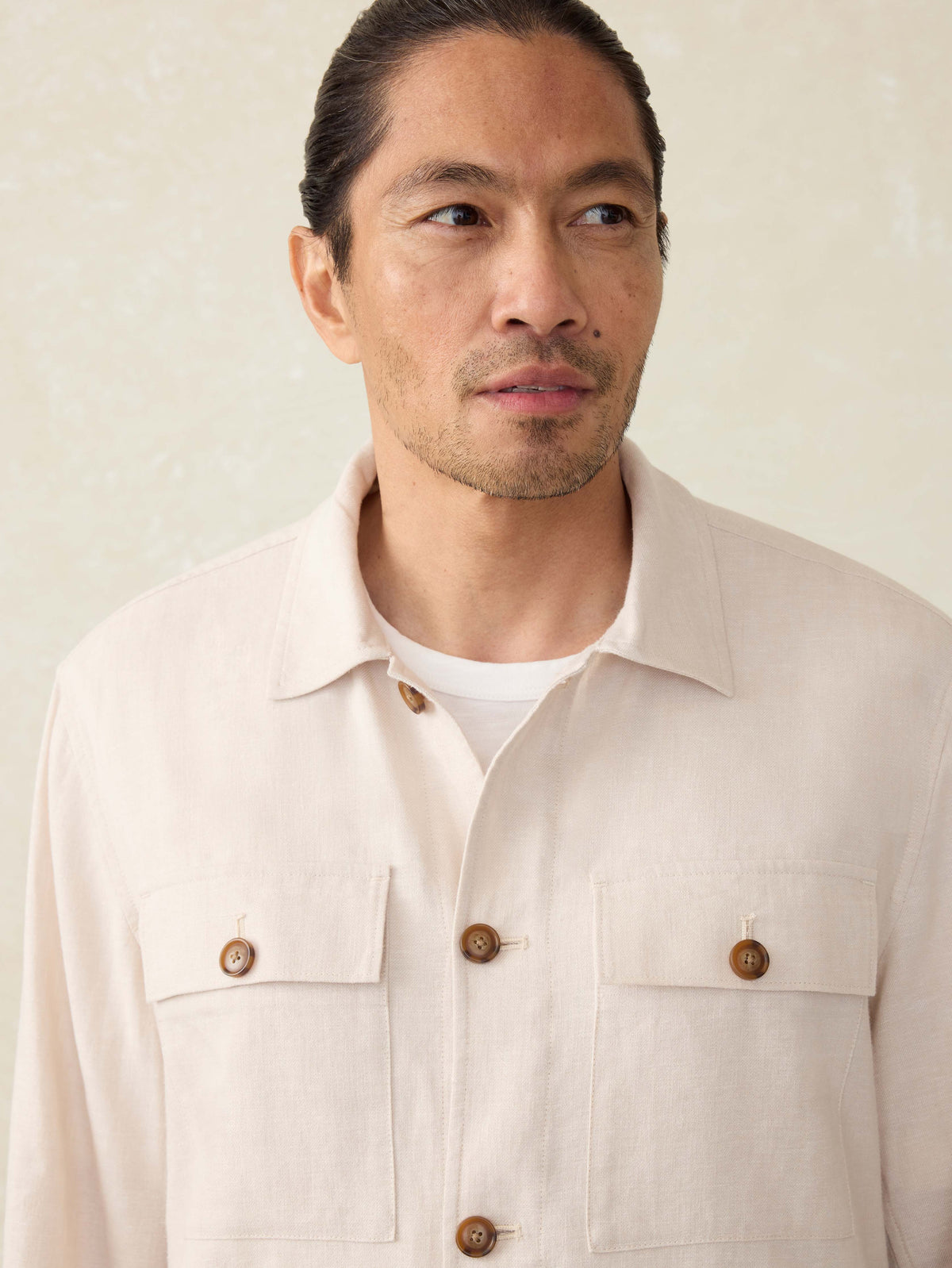 Movement Linen Shirt Jacket - Dorset Sand
