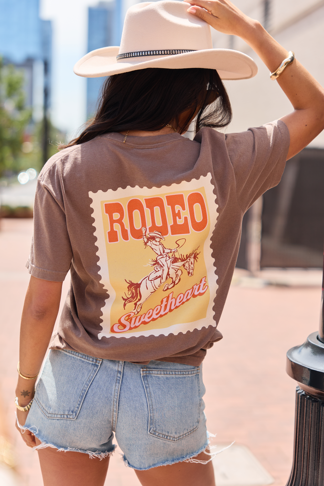 Rodeo Sweetheart Brown Comfort Colors Graphic Tee