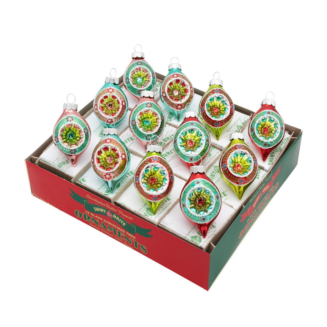 FF Decorated Reflector Tulip Ornaments 12 Count