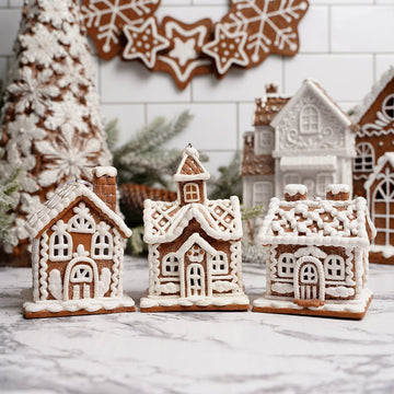 Lighted Brown Gingerbread House Ornament