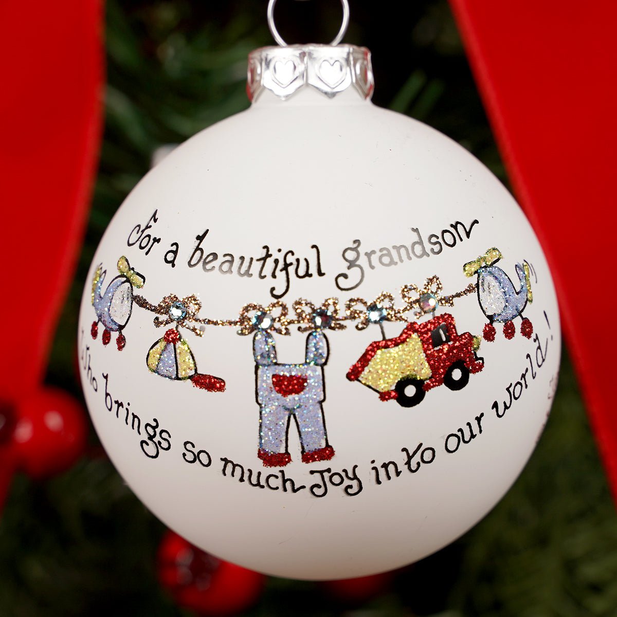 A Beautiful Grandson Christmas Ornament