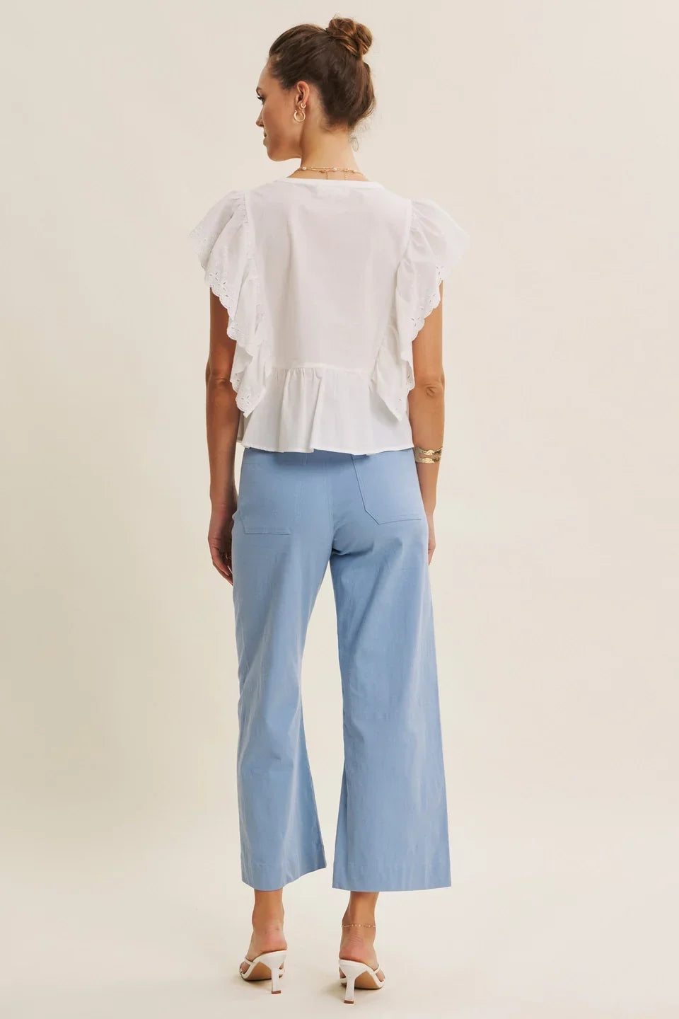 STRETCHY ANKLE PANTS WITH POCKETS
