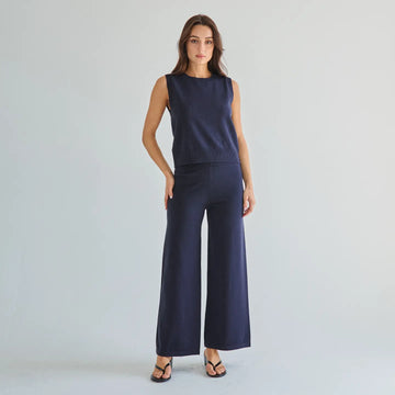 OPEN BACK DETAILED SWEATER TOP & PANTS SET