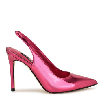 Feather Pointy Toe Slingback Pumps