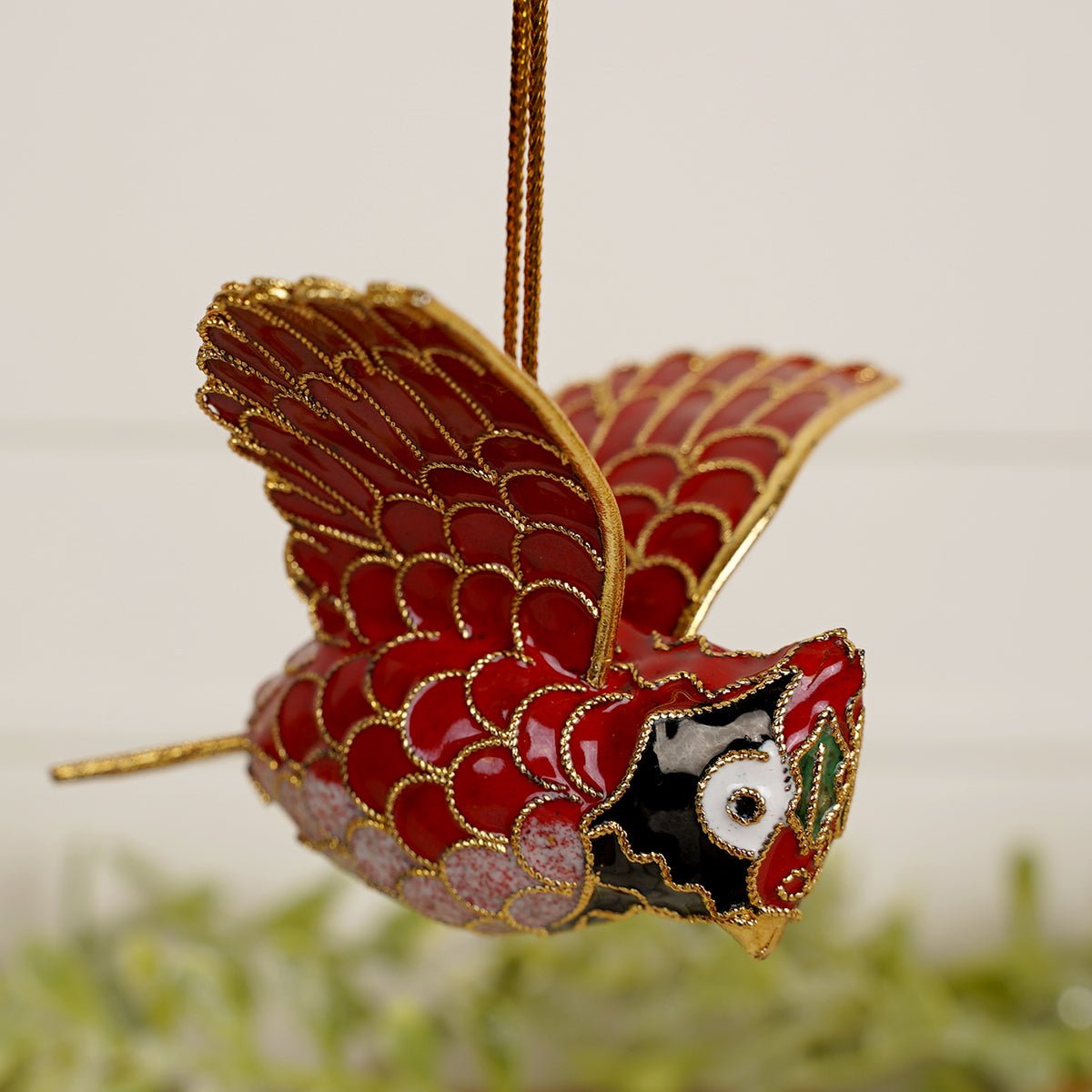Cardinal Enameled Ornament