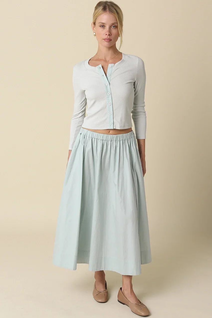 SASHA CROP BUTTON CARDIGAN