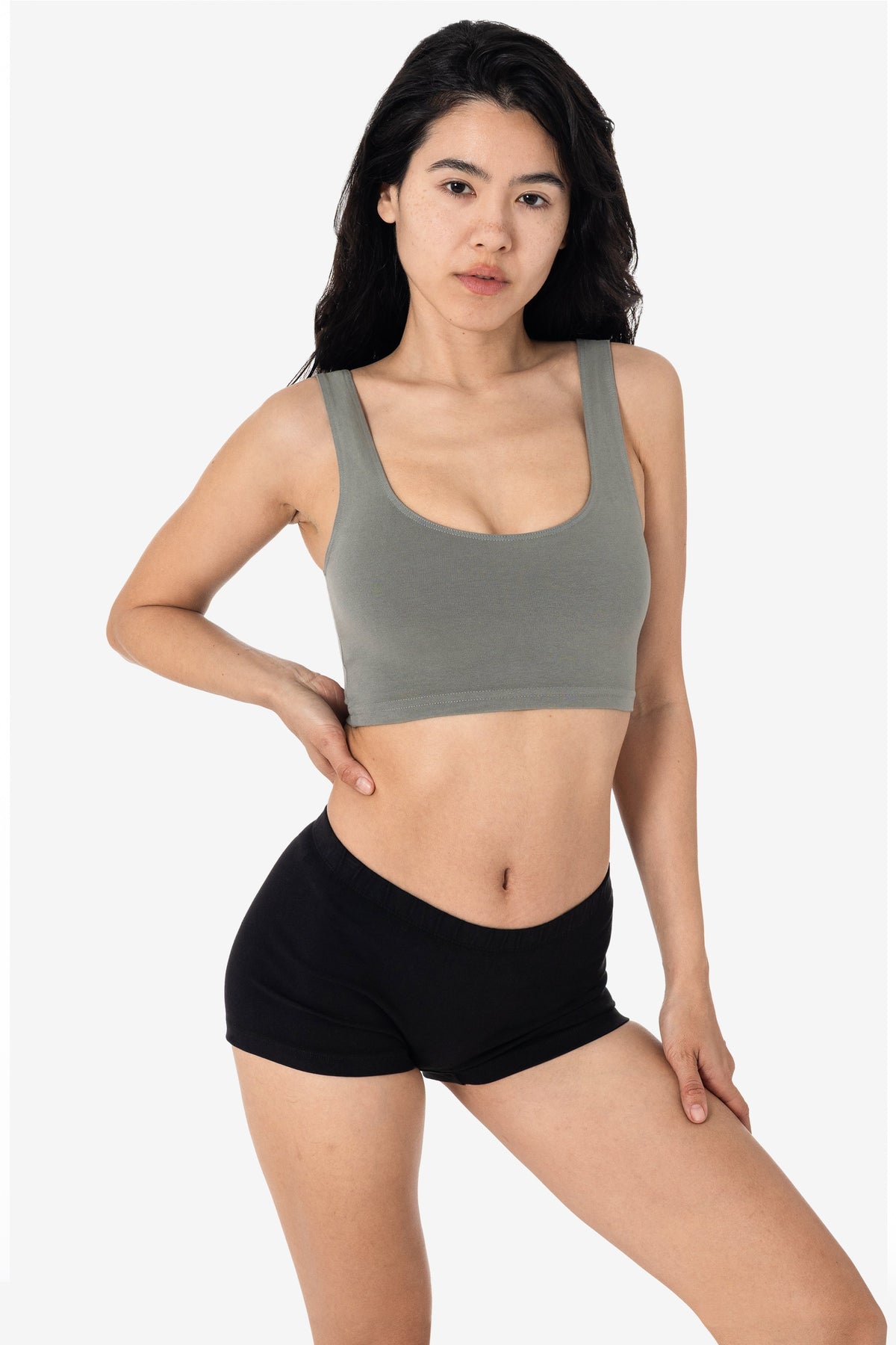 8383GD - Garment Dye Cotton Spandex Crop Tank