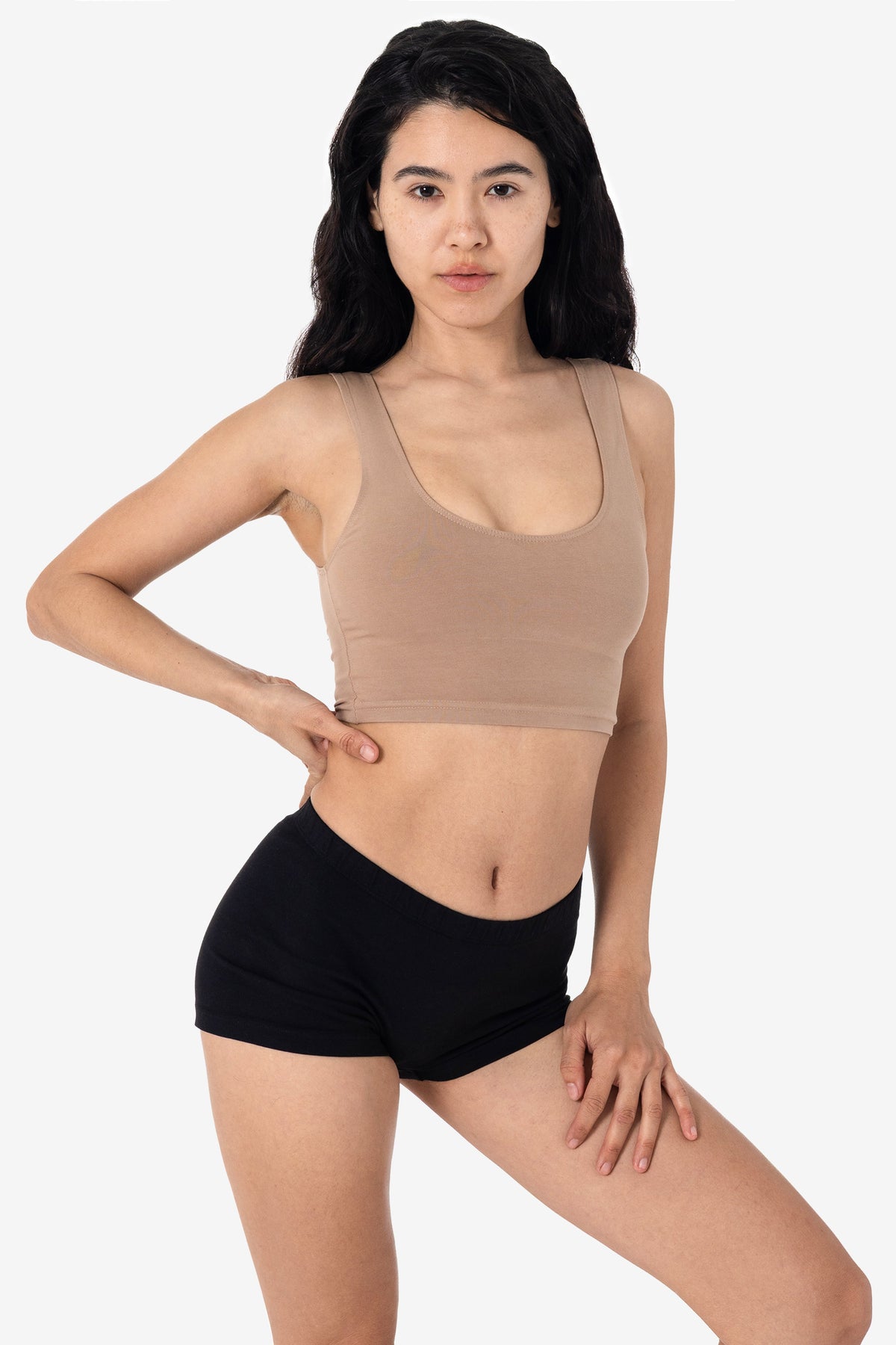 8383GD - Garment Dye Cotton Spandex Crop Tank