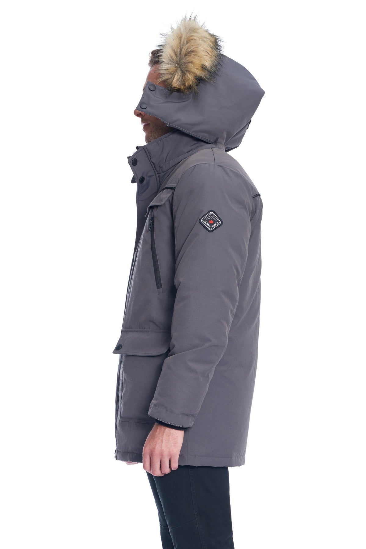 FRASER | MEN'S VEGAN DOWN (RECYCLED) PARKA, DARK GREY