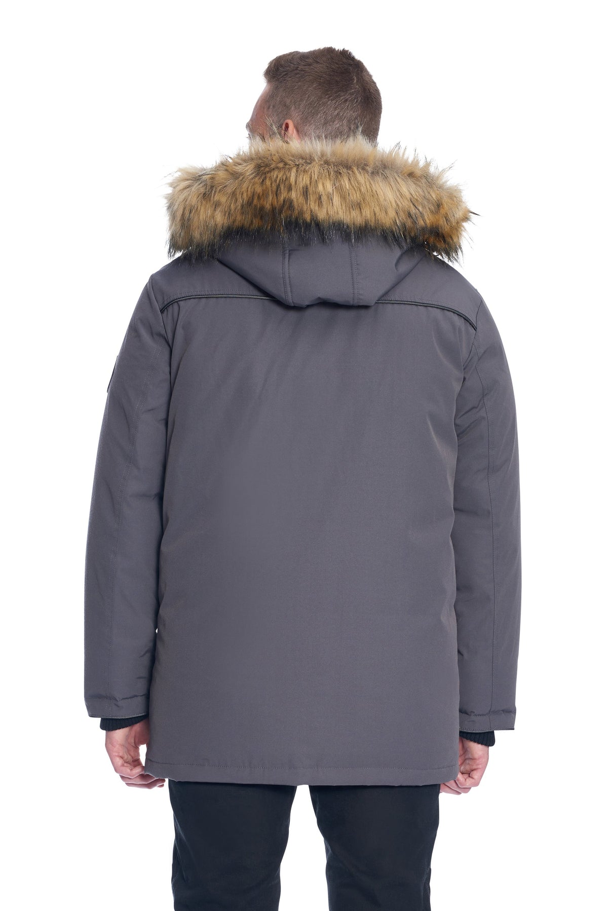 FRASER | MEN'S VEGAN DOWN (RECYCLED) PARKA, DARK GREY