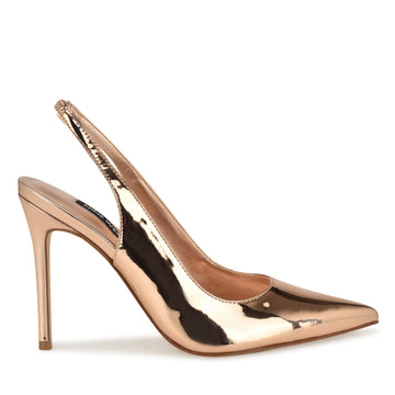 Feather Pointy Toe Slingback Pumps
