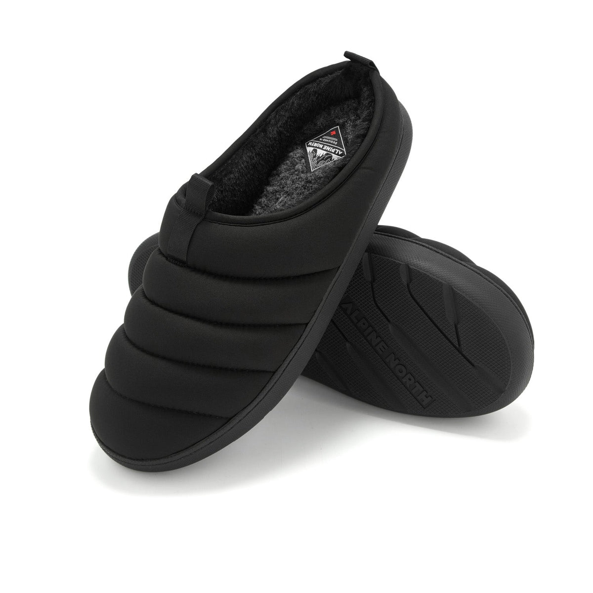 SEATON | INSULATED PUFFER SLIPPERS, BLACK