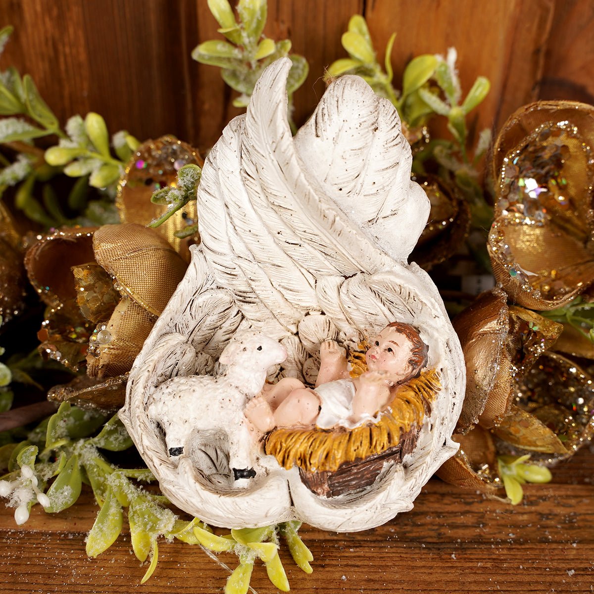 Baby Jesus in Angel Wings Ornament