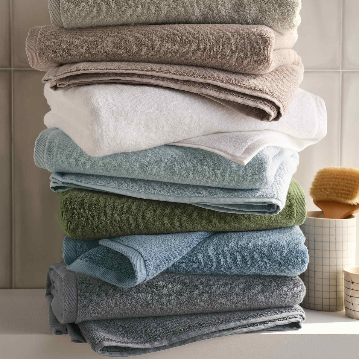 Plush Turkish Cotton Hand Towels Set of 2