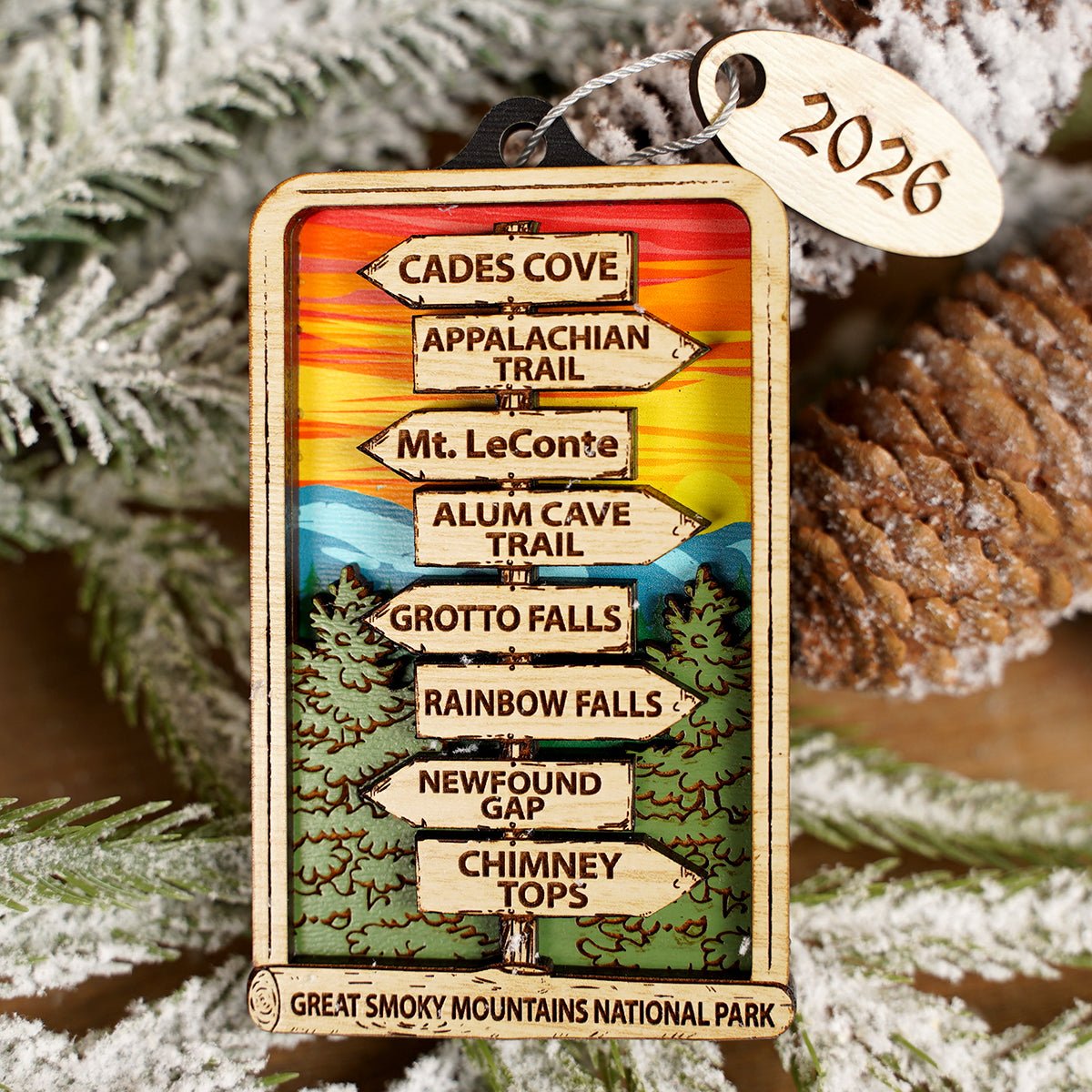 GSMNP Direction Sign Ornament