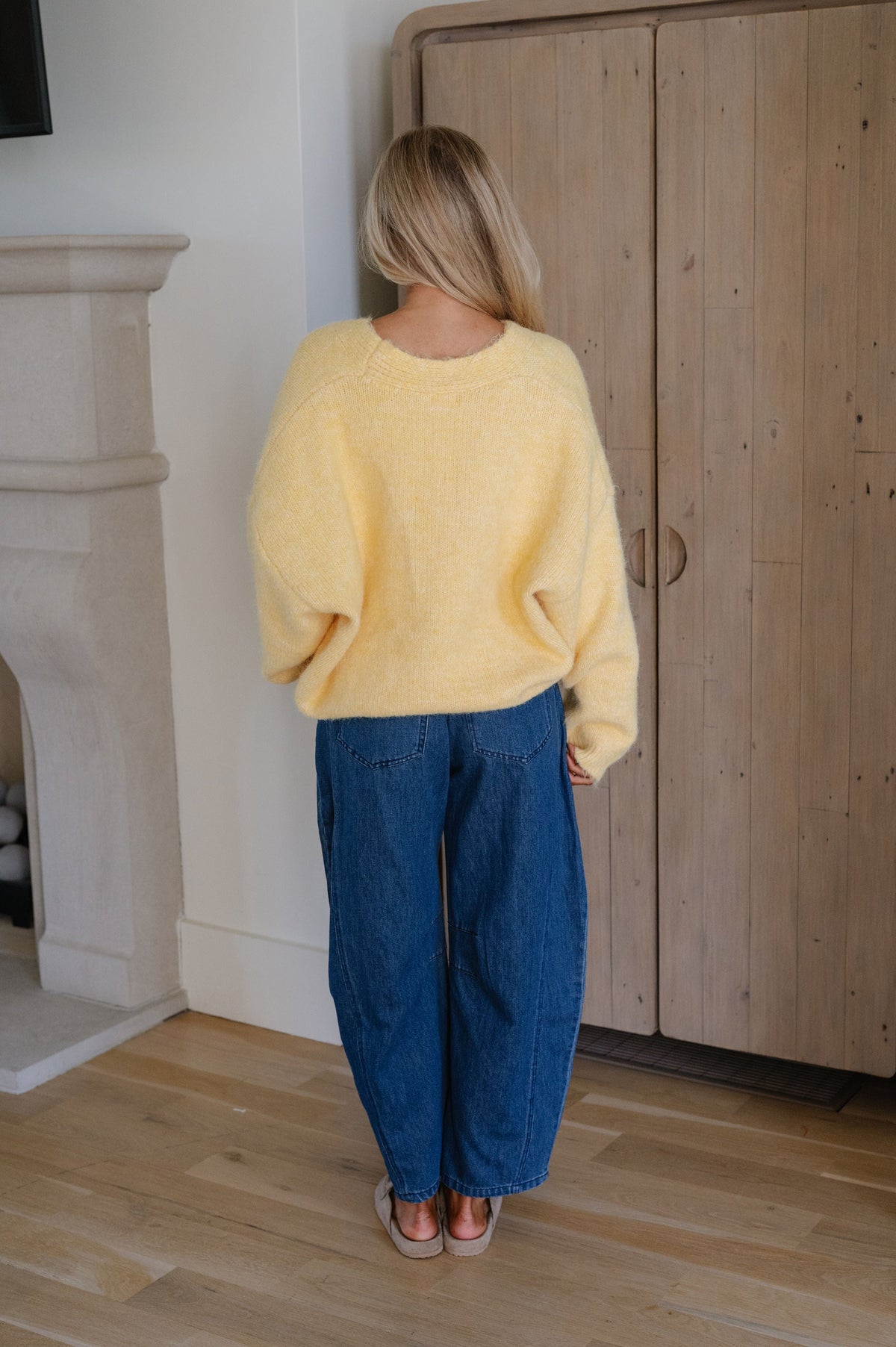 Colette Oversized Cardigan-Yellow