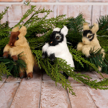 Furry Baby Goat Ornaments