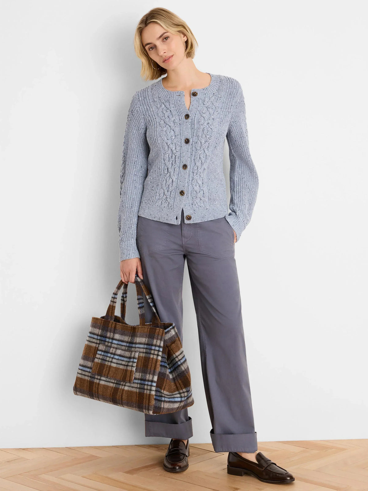 FLECKED SHAKER CARDIGAN