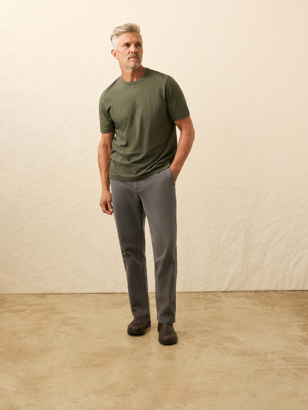Sunwashed Regenerative Tee - Fall Evergreen
