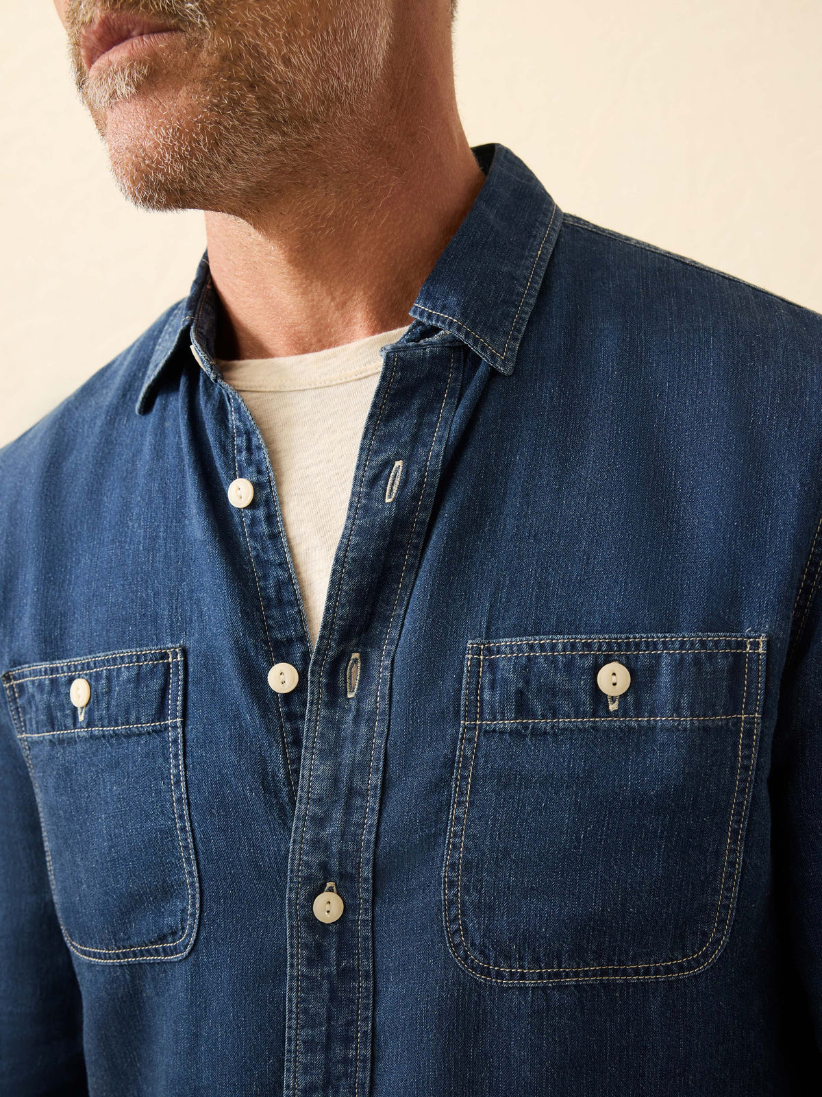Tried & True Chambray Workshirt - Night Lagoon Wash
