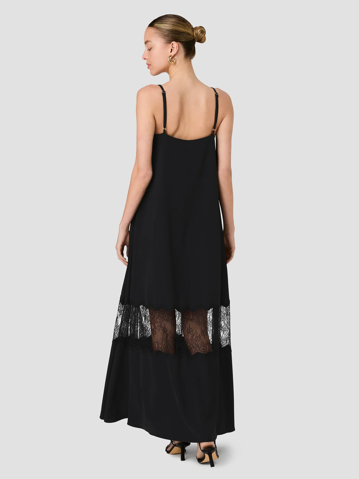 QUINN CREPE LACE MAXI DRESS